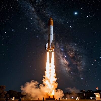 Rocket Launch at Night