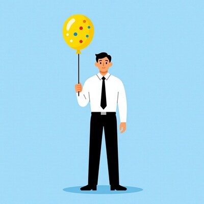 Man with Yellow Balloon
