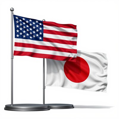 USA and Japan Flags