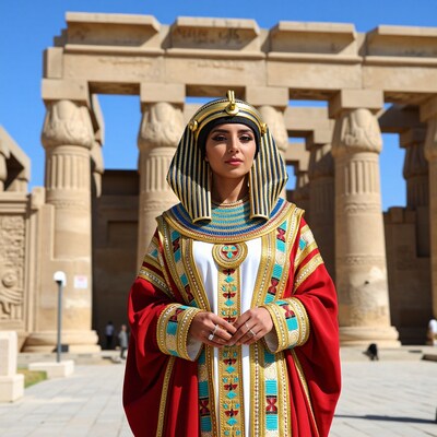 Egyptian Queen at Temple