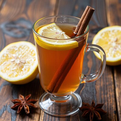 Hot Spiced Tea with Lemon