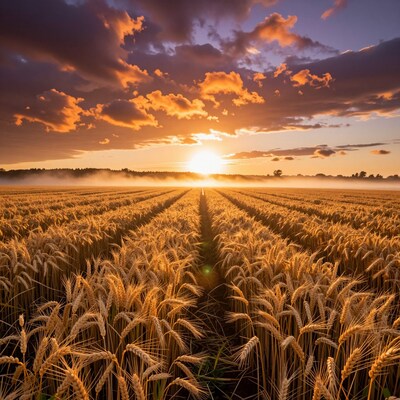 Golden Wheat Field at Sunset