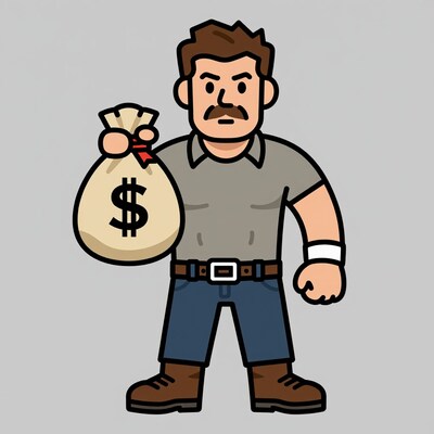 Man Holding Money Bag