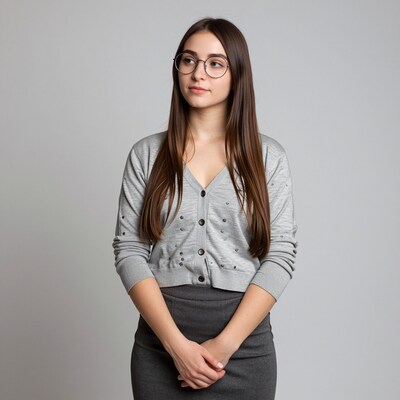 Young woman with glasses