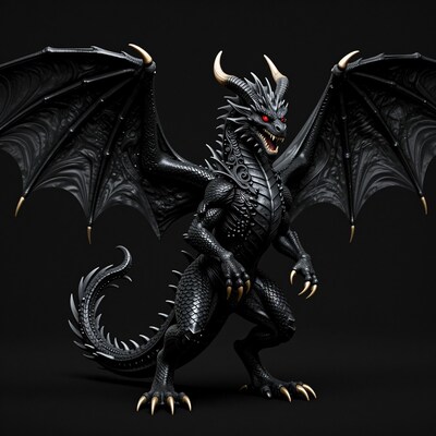 Black Dragon Figurine