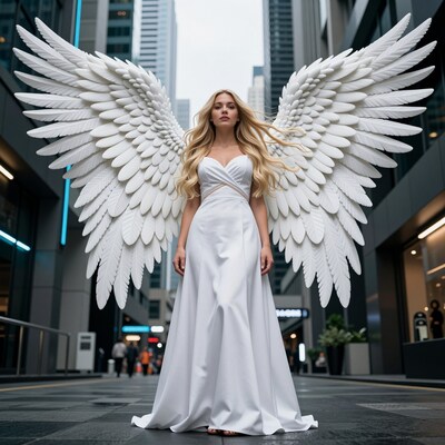 Blonde Angel Wings Woman