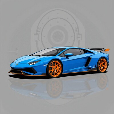 Blue Lamborghini Huracan