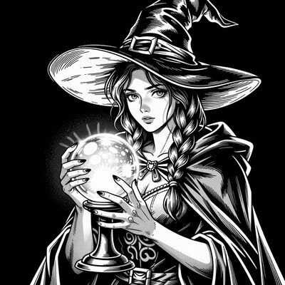 Witch with Crystal Ball