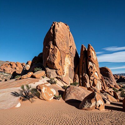 Red Rock Formations Desert Landscape