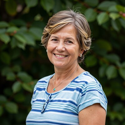 Smiling middle-aged woman