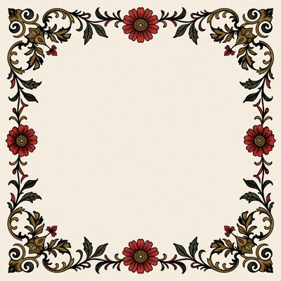Ornate Floral Frame