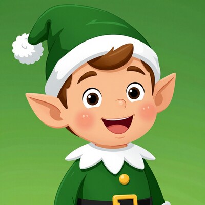 Cartoon Christmas Elf