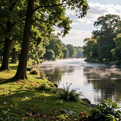 Misty River in Lush Park