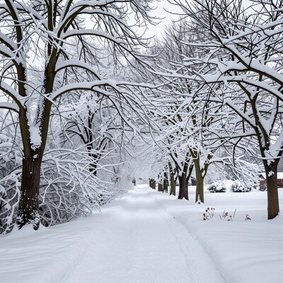 Snowy Winter Path