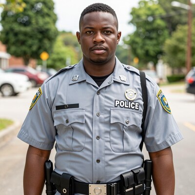 Black male police officer