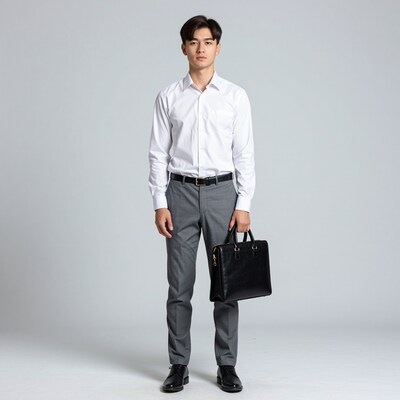 Young Asian businessman in white shirt