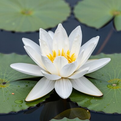 White Water Lily Flower