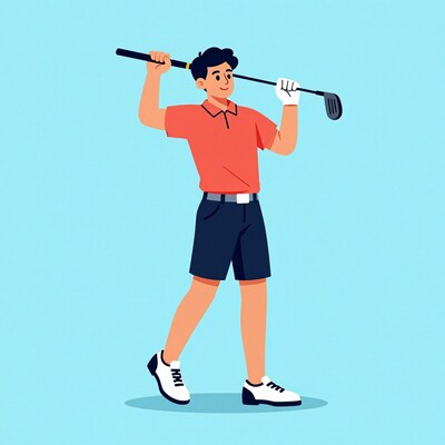 Man Playing Golf