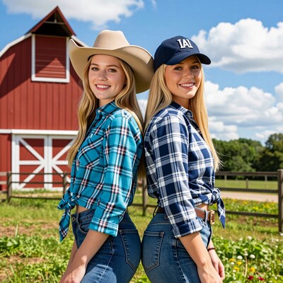 Two Blonde Women on Farm