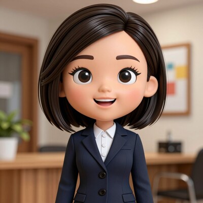 Cartoon businesswoman portrait