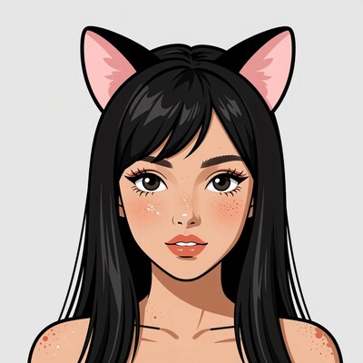Cat Ears Girl Portrait
