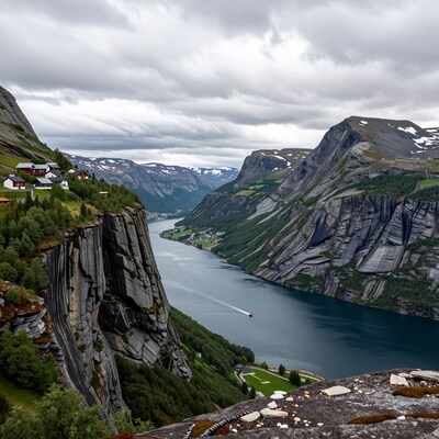 Norwegian Fjord Cliff View