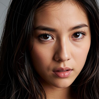 Young Asian Woman Closeup Portrait