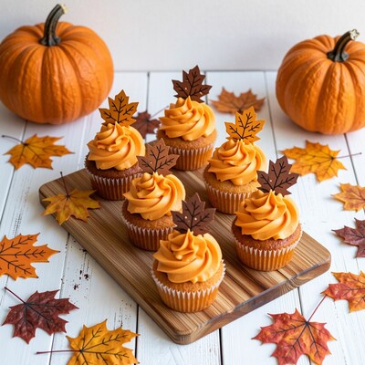 Autumn Pumpkin Cupcakes