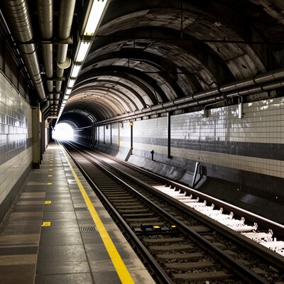 Empty Subway Tunnel
