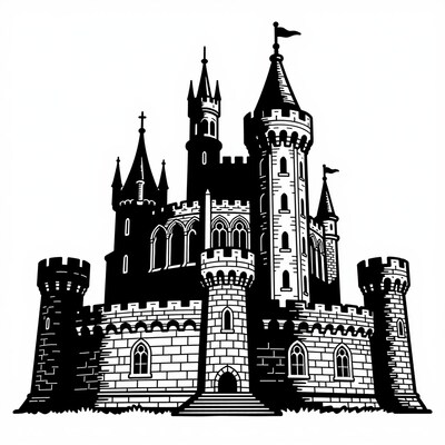 Medieval Castle Illustration