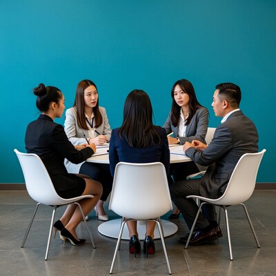 Business Meeting with Asian Professionals