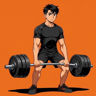 Man Lifting Barbell
