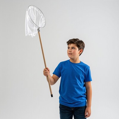 Boy with butterfly net