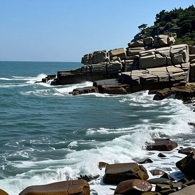 Rocky Coast Ocean Waves