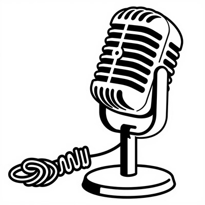 Vintage Microphone Illustration