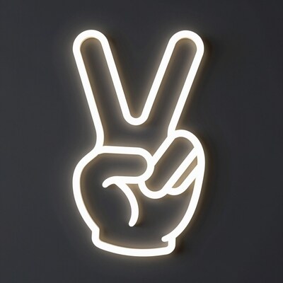 Peace Sign Neon Light