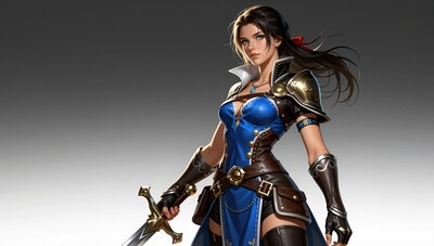 Female Warrior with Sword
