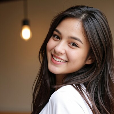 Smiling Asian Woman Portrait