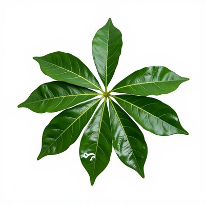 Green Palmate Leaf Cluster