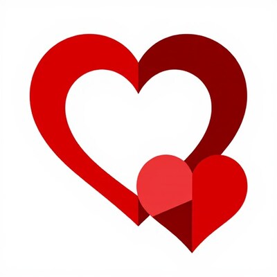 Red Interlocking Hearts