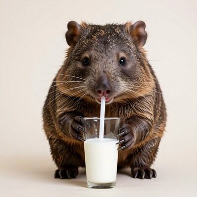 Quokka drinking milk