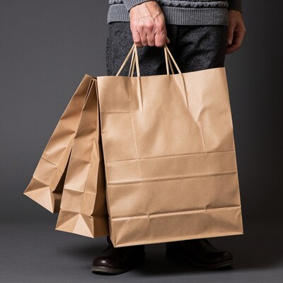 Man Holding Shopping Bags