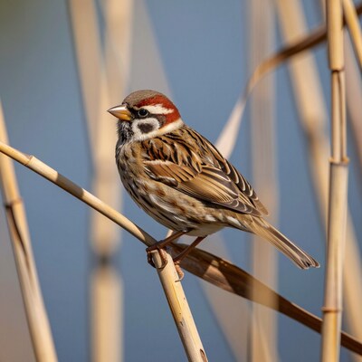 Reed Bunting Bird Perched