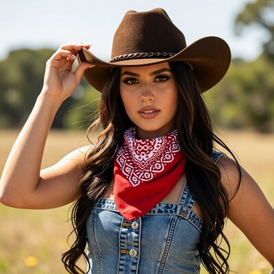 Cowgirl in Cowboy Hat
