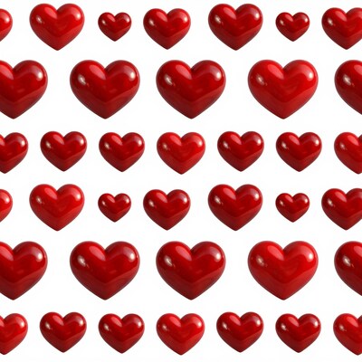Red hearts pattern