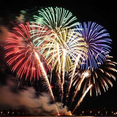 Colorful Fireworks Display