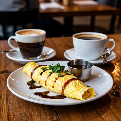 Breakfast Omelette with Coffee