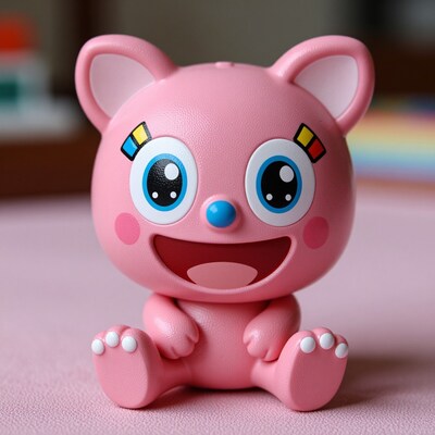 Pink Cartoon Cat Toy