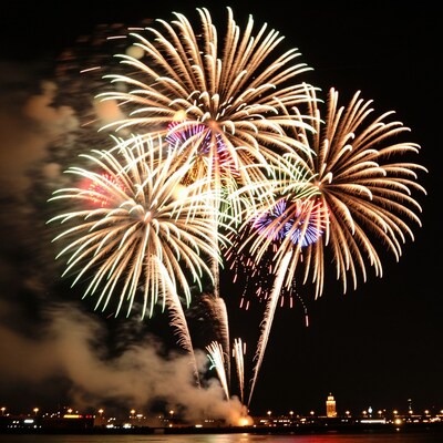 Colorful Fireworks Display