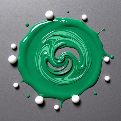 Green Paint Swirl
